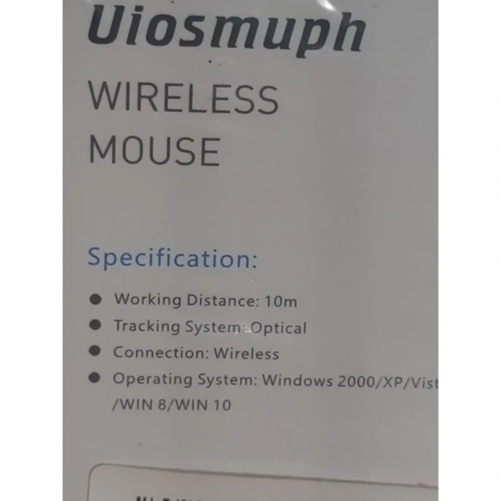 Uiosmuph LED Wireless Silent‎ Mouse- G12 Slim Rechargeable-White